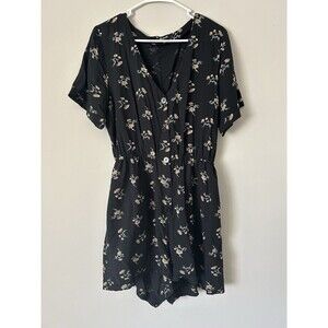 Madewell Daisy Print Button Up Boho Feminine Cottagecore Romper Size Large